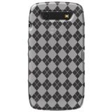 Amzer Luxe Argyle High Gloss Tpu Soft Gel Skin Case For Blackberry Torch 9850 9860 Clear