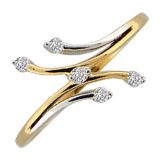 Ag Real Diamond Five Stones Fascinating Fashion Ring Agsr0127