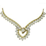 Ag Real Diamond Necklace Style Fascinating Tanmaniya Agsn0003