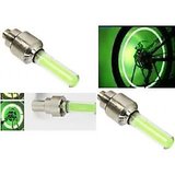 Flashing Flash Wheel Lights (2 x 2Pcs) For All Cars / Bikes - Green