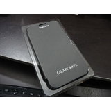 Samsung Galaxy Note 2 Leather Grey Book Flip Back Case Cover With NFC