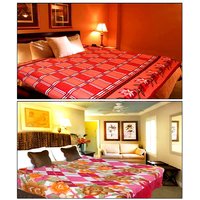 iLiv Multicolour Blends Double Bed AC Blankets - Buy 1 Get 1-2chkprntblankets08