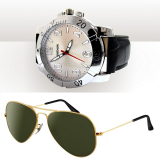 New Reebok Golden Aviator Sunglasses And Mtv Green Aviator Sunglasses.