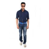 Teemper Navy Blue Shirt With Flap Pocket