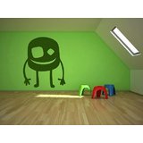 Destudio 'Bog Eyed Monster With Spikey Head' Orange Designer Wall Sticker (Jumbo)