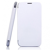 Flip Case Cover For Micromax A116 Canvas Hd -White + HD Earphone FREE