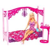 Barbie Glam Bedroom Furniture And Doll Set