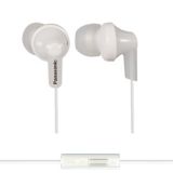 Panasonic Inear Headphone Tcm 120 White With Mic, Earphone With Mic For All Phones Except Nokia
