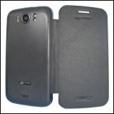 Micromax A110 Canvas 2 Superfone Durable Leather Flip Hard Back Cover Case Black Color