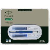 Parker Vector Standard Calligraphy Ct Fountain Pen Blue