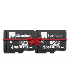 Strontium 4GB MicroSD Card (Class 4) Pack Of 2