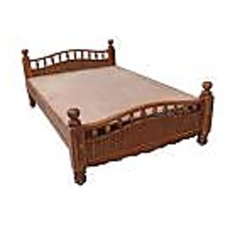 wooden double cot price