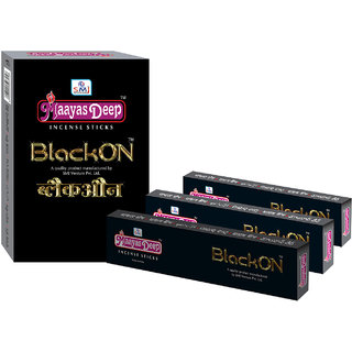 MaayasDeep BlackOn Incense Sticks-Pack Of 8 Regular Pack-Total Approx-120 Sticks