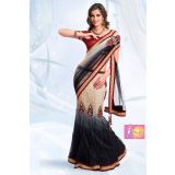 Stylish Green One Minute Saree With Golden Embroidery Corn Flower En