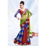 Black And Off White One Minute Saree With Golden Lace Border Clone