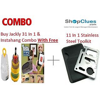 Buy Jackly 31 In 1 Screwdriver Instahang With Free 11 In 1 Stainless Steel Toolkit - CM31I11NS