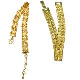 Aadi Jewelsthick Golden Duo Bracelet For Men And Women With Centeric Starz Design With Clasp