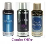 Combo Of Park Avenue Cool Blue Deo Spray 150 Ml For Men Park Avenue Game Deo Spray 150 Ml For Men Park Avenue Good Morning Deo Spray 150 Ml For Men