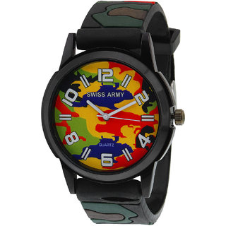 Swissarmy Multi-Color Analog Casual Wear Watch For Men With Fauji Style