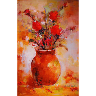 Vitalwalls - Abstract Painting - Art Print on Imported White Polypapier Gallary Wrapped on PVC Frame