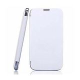 New Style Flip Leather Case Cover For Micromax A116 Canvas HD Original White