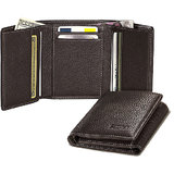 Tri Fold Genuine Wallet With box packing