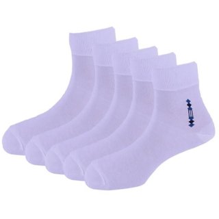 Calzini Mens Free Size Motif Formal Ankle Length Microfibre With Nano-Silver Socks Pack of 5 Pair