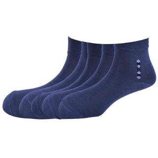 Calzini Mens Free Size Motif Formal Ankle Length Microfibre With Nano-Silver Socks Pack of 5 Pair