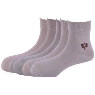 Calzini Mens Free Size Motif Formal Ankle Length Microfibre With Nano-Silver Socks Pack of 5 Pair
