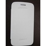 WHITE - Micromax A110 Superfone Canvas 2 Battery Back Flip Book Cover/Case