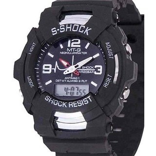 true choice fast selling S-Shock Black Round Digital And Analog Sports Watch With Light For Men