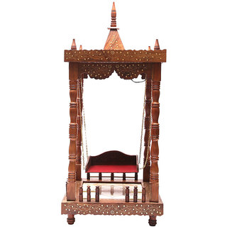 Shilpi Brown Sheesham Wood Exquisite Temple / Mandir / Puja Esstential / Wooden Mandir - (NSHC0070)