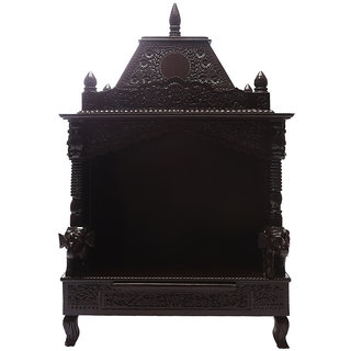 Shilpi Brown Sheesham Wood Exquisite Temple / Mandir / Puja Esstential / Wooden Mandir - (NSHC0066)