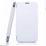 WHITE LEATHER FLIP COVER CASE POUCH FOR MICROMAX A116 CANVAS HD