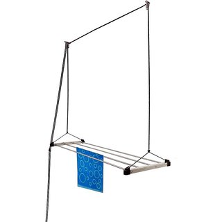 TNC Drywell 4pipes 8 feet long Economy Cloth Dryer Stainless Steel ceiling Cloth Dryer Stand (Steel)