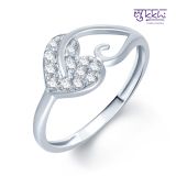 Sukkhi Pleasing Rhodium Plated Cz Ring