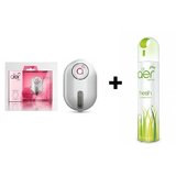 Combo of Godrej Car Ac Vent Perfume (Pink) +Godrej Car,Home Air Spray( Green).