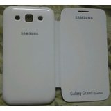 White Matte Finish Flip Cover Case pouch for Samsung Galaxy Grand QUATTRO i8552
