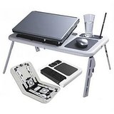 E-Table Portable Laptop Stand Foldable eTable With 2 USB Cooling Fans Notebook
