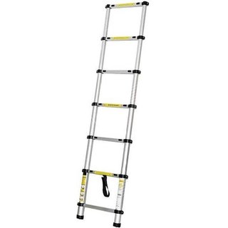 IBS Mullti-purpose 2M Household Adjustable Telescopic Portable Alloy Straight Aluminium Ladder