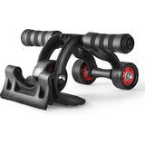IBS Slimming Strecher Workout slider Power Strech 3 Wheel Bodi Ppro Roller Ab Exerciser Black