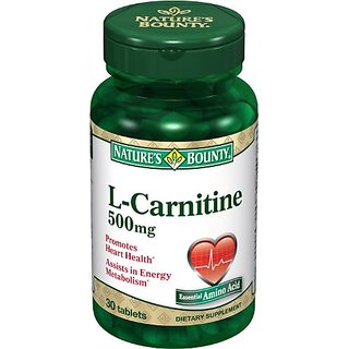 Nature's Bounty L-Carnitine 500mg, 30 Tablets (Pack Of 2)