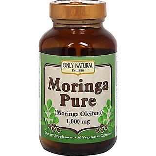 Only Natural Nutritional Supplement Capsules, Moringa Pure, 90 Count