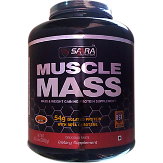 Saara Nutrition MUSCLE MASS Powder - 6.6lbs (3kg) Chocolate