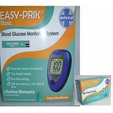 EASY-PRIK Blood Sugar Glucose Meter Monitor + 50 Test STRIPS Free