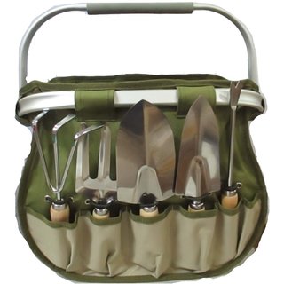 Prism Fold Away Basket Gardening CA3552-W.01 Garden Tool Kit(5 Tools)