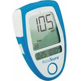 Accu Sure Blood Sugar Glucose Check Monitor Meter +10 Strips AccuSure
