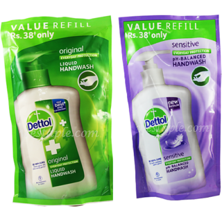 Dettol Liquid Soap Original 185 ml + SensativeHand Wash Pouch 185ml @ 65 / – only