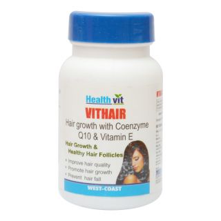 Buy1 Get1 Free HealthVit VITHAIR Hair Growth With Vitamin E 60Tablets(Pack Of 2) - 6184474