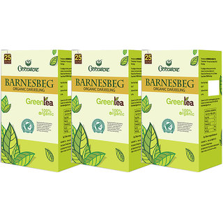 Goodricke BARNESBEG Organic Darjeeling Green Tea 25 Tea Bag Pack Of 3 Total 75 Tea Bags